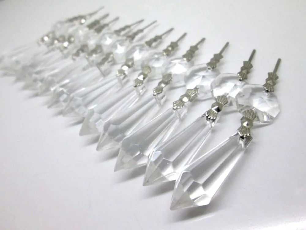 20pcs Lot 14 72mm Clear Crystal Glass Chandelier Icicle Drop 20pcs Lot 14 72mm Clear Crystal Glass Chandelier Icicle Drop Pendants Hanging Lighting Arts For Wedding Cake Topper Decoration In From