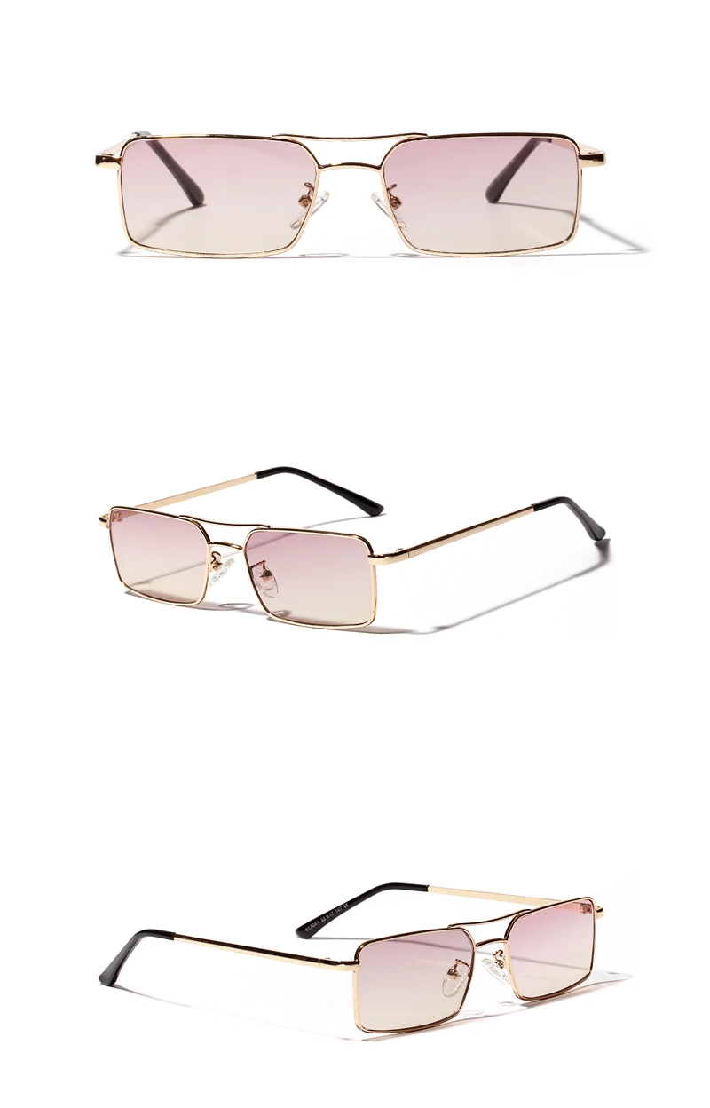 Peekaboo, золотистые прямоугольные солнцезащитные очки, мужские,, металлическая оправа, мужские, Ретро стиль, маленькие квадратные солнцезащитные очки для женщин, Ретро стиль, uv400, прозрачные линзы