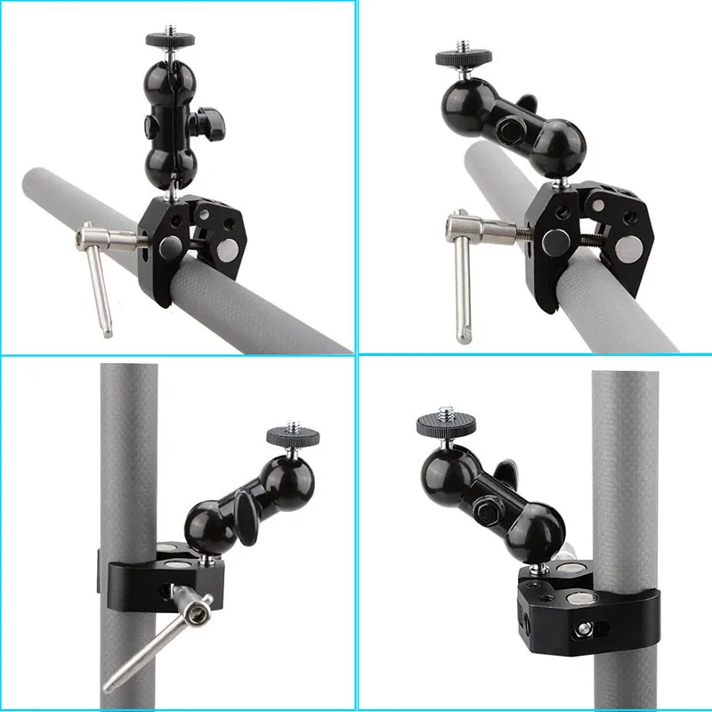 Clamp Ball Head Magic Friction Arm Mount Super Crab Clamp Articulating For DJI Ronin Gimbal DSLR Camera LCD Monitor LED C1235 (2)