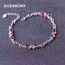 KJJEAXCMY натуральный гранатовый браслет, серебро 925 пробы, ювелирные изделия из стерлингового серебра оптом