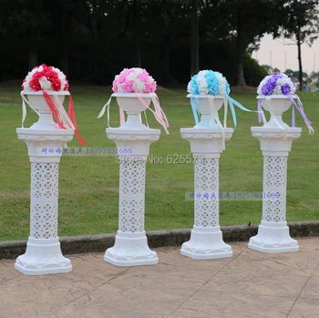 

2016 latested hollow out roman column Roman pillars for wedding and party wedding lead stand 4pcs/lot