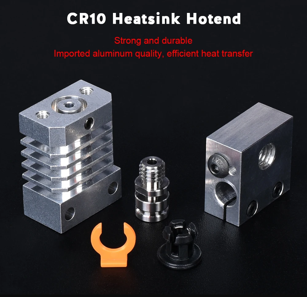 CR10 радиатор все металлические Hotend комплект для CR10 CR-10 Ender 3 MK8 сопло CR10 Hotend экструдер Титан тепловой выключатель 3d части принтера