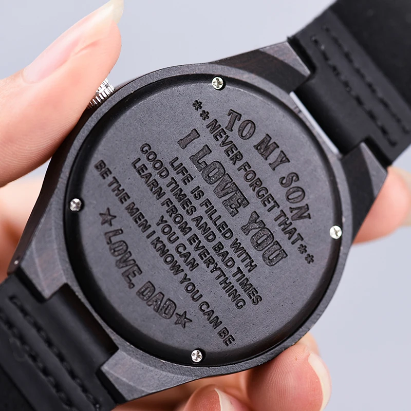 father son wooden watch
