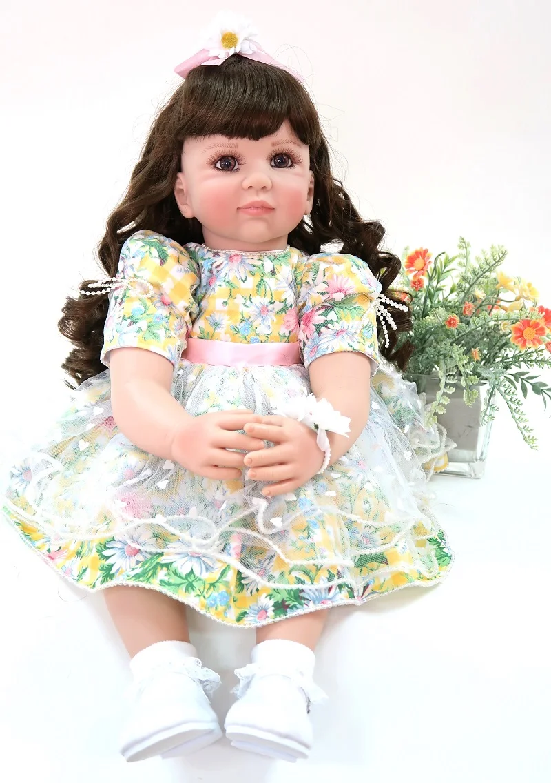 

60cm Silicone Reborn Baby Doll Toys 24 inch Bebes reborn Princess Toddler Babies Dolls Girls Birthday Gift Present bonecas
