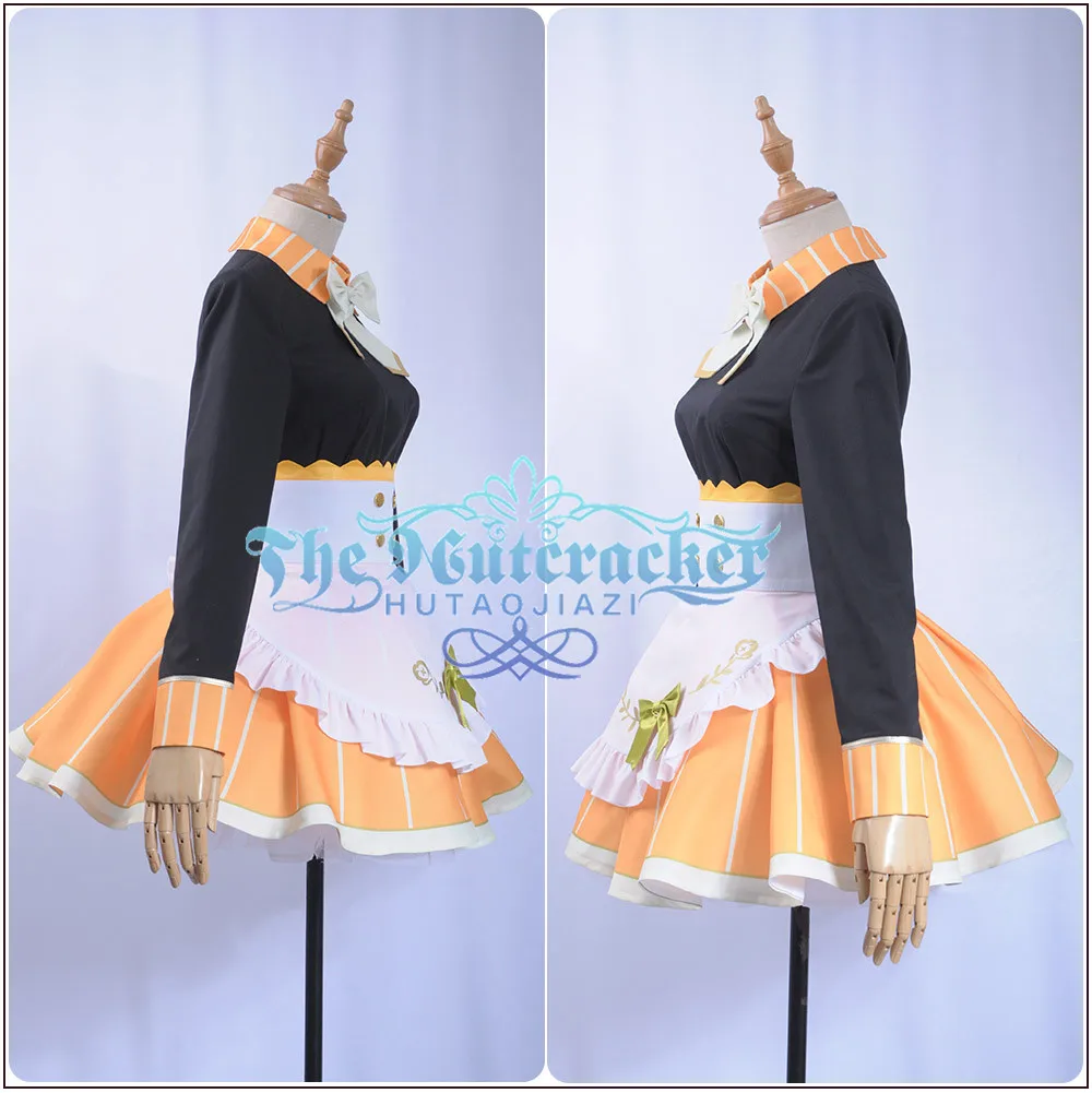 x_01 Anime Love live Cosplay Game Awakening Kousaka Honoka Cosplay Costume Maid Uniform Skirt Dress Apron Hairbend Hairpin Sockings (2)