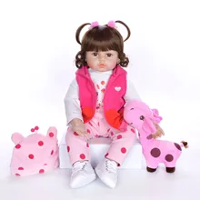 Cute Silicone Reborn Doll Simulation Baby Doll Baby Girl Doll Wedding Gift Child Gift подвижная модель куклы simulation of diaisi doll ds dsdoll 145cm