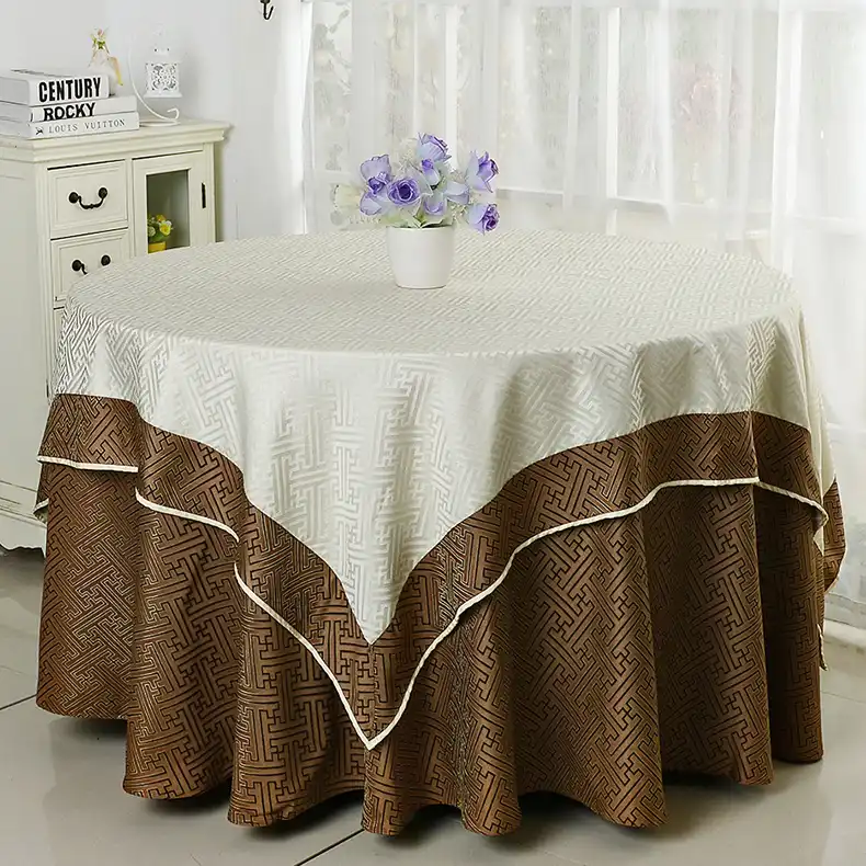 Jacquard Table Cloth Damask Table Cover For Wedding Tables