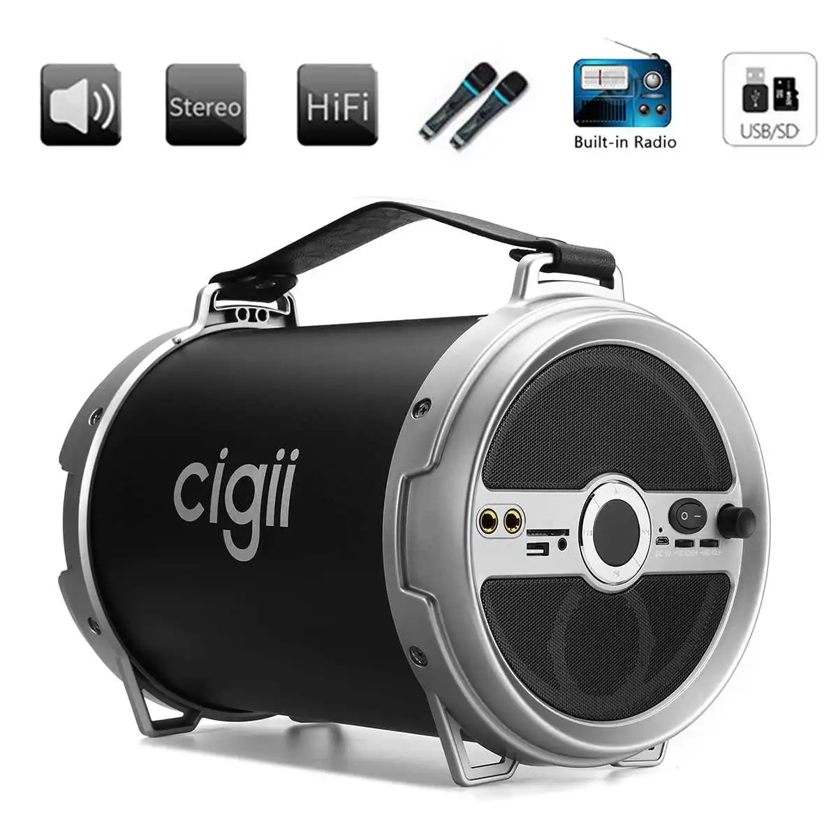 

Portable Wireless bluetooth Speaker Loudspeaker Stereo Music FM Raido AUX SD Cards Jack For Tablet Cellphone Outdoor Speakers