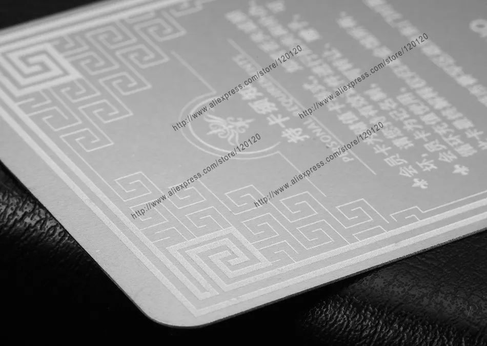 Персонализированная качественная металлическая визитная карточка из нержавеющей стали