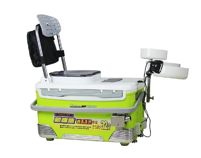 Cheap Portable Foldable Fishing Box Storage Tackle Adjustable Lift Feet Backrest light Seat Cushion 56*33*35 cm