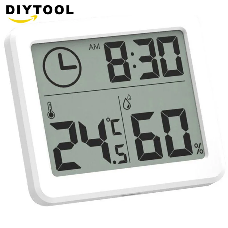 

Weather Station Indoor Thermometer Hygrometer Digital LCD C/F Temperature Humidity Meter Alarm Clock