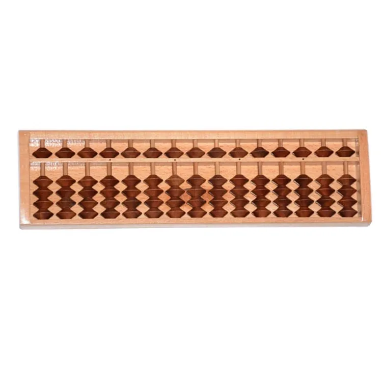 

15 column wooden abacus Chinese Soroban Educational tool math Calculator with packing box sz05