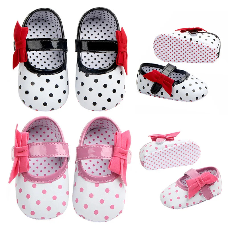 

PU Dot Baby Shoes Newborn 0-12M Girls Shoes Soft Bottom First Walker Fashion Spring/Autumn Princess Baby Girl Shoes Prewalker