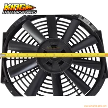 For 12 Inch Universal Slim Fan Push Pull Electric Radiator Cooling Fan 12V Black