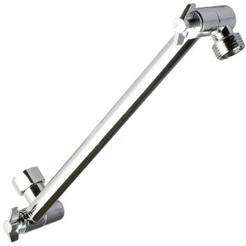 

11'' Copper Shower Arm Connecting Rod Adjustable Elbow Shower Rotating Arm Bracket With Gear Extension Rod Bathroom Accessories