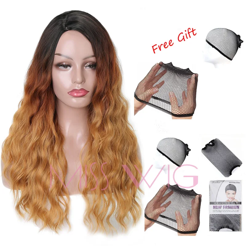 Женские Длинные Синтетические волосы MISS WIG черные коричневые блонд естественные
