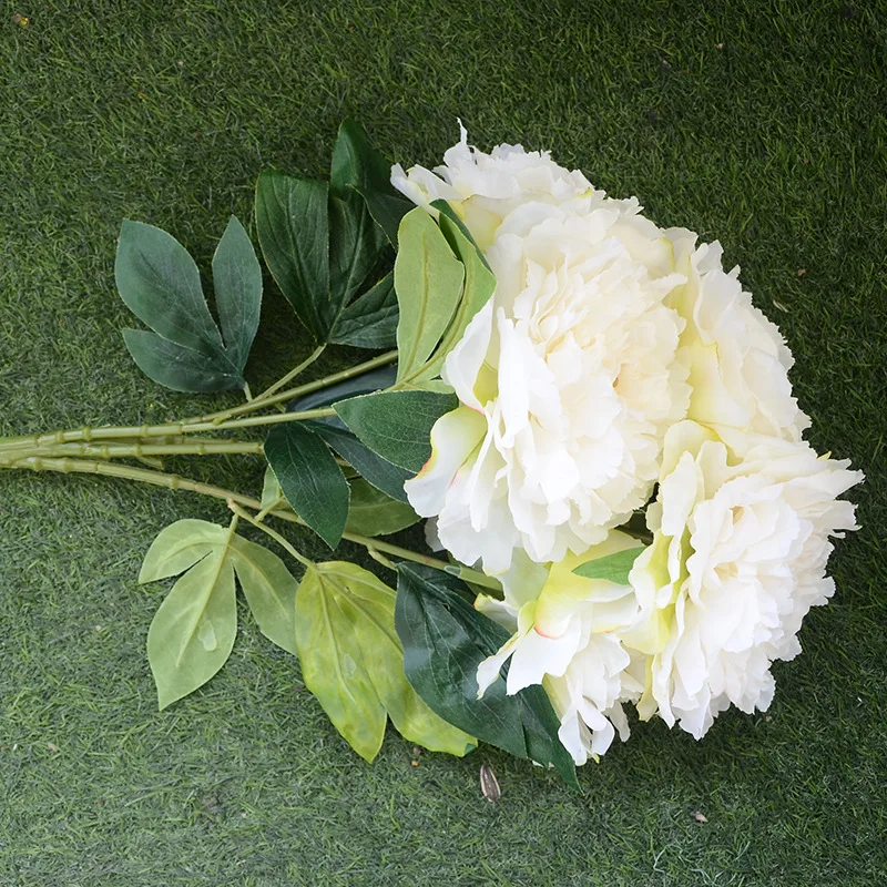 JAROWN 5 голов Шелковый Искусственный цветок пион букет цветов для свадебного стола аксессуар украшение дома