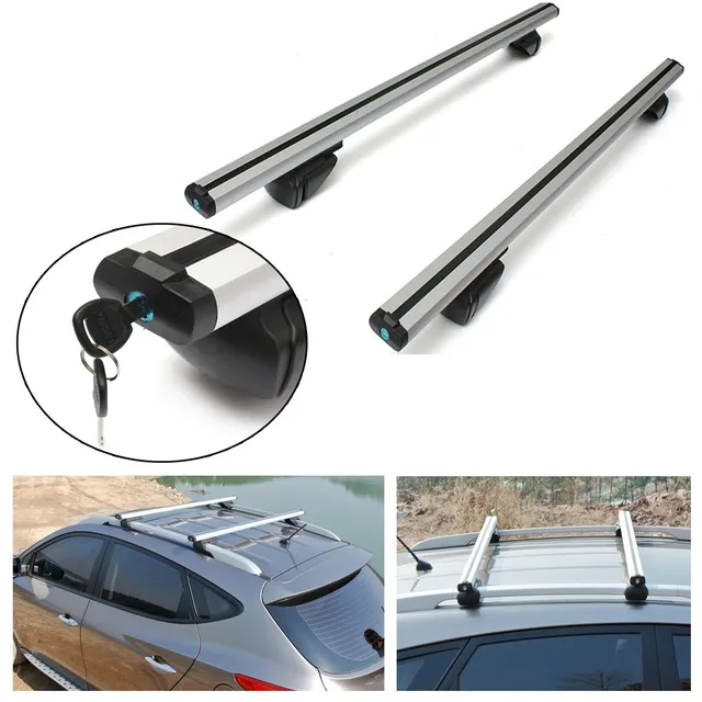 120cm Car Roof Rack Cross Bar Lock Anti theft Rail Lockable Adjustable