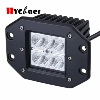 

2PCS 18w Led Work Light Flush Mount Driving Light Offroad Super Lighting Flood Spot Beam For Jeep SUV ATV UTV UAZ Car styling