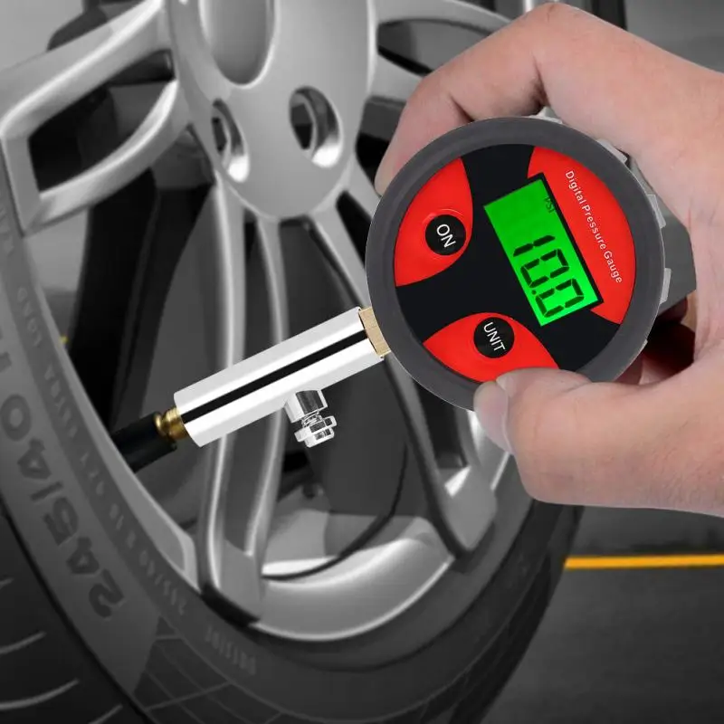 0~200PSI Digital Tire Pressure Gauge with Tyre Valve and ...