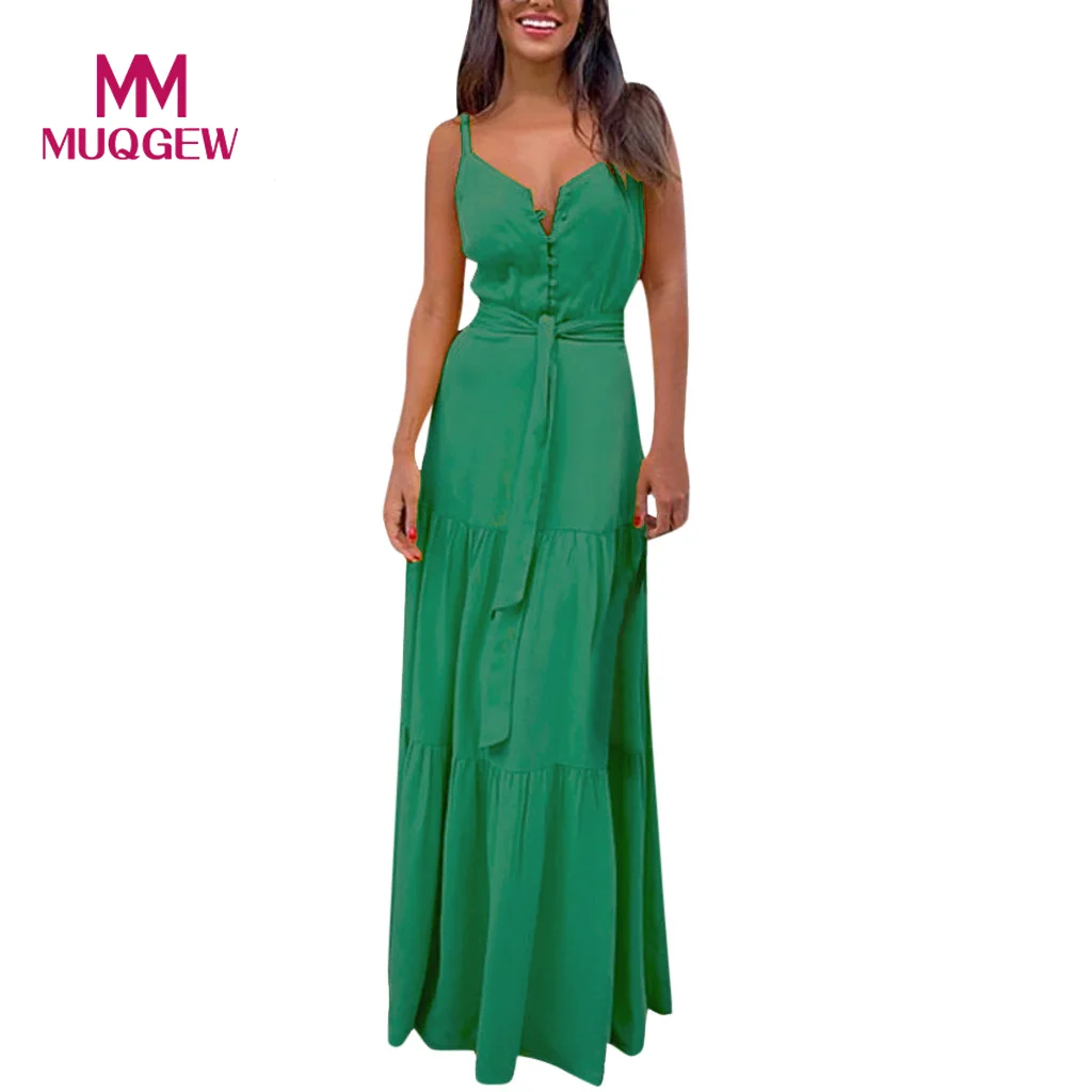 

Fashion Women Summer Boho Sleeveless Beach Style Strappy V-neck Bandage Party Beach Dress vestidos de fiesta de noche robe femme