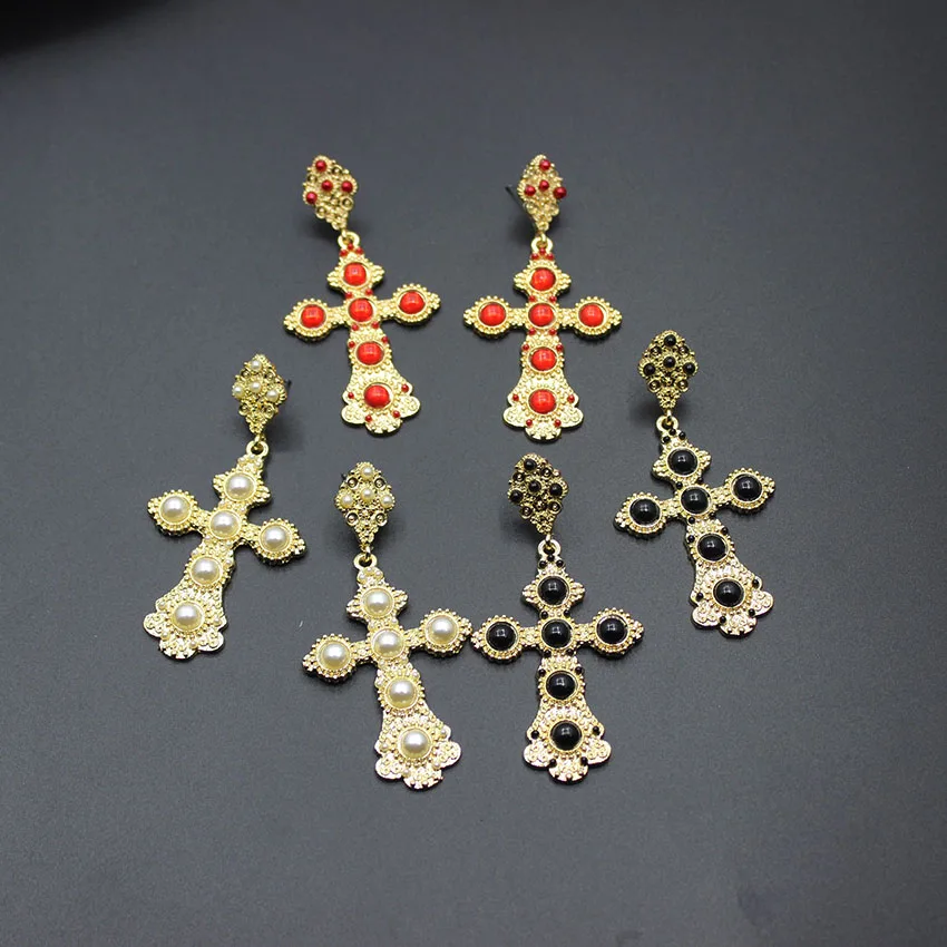 Европейский и американский барокко ветер звезда с преувеличением поперечного сечения длинные драгоценные камни жемчужные серьги 118