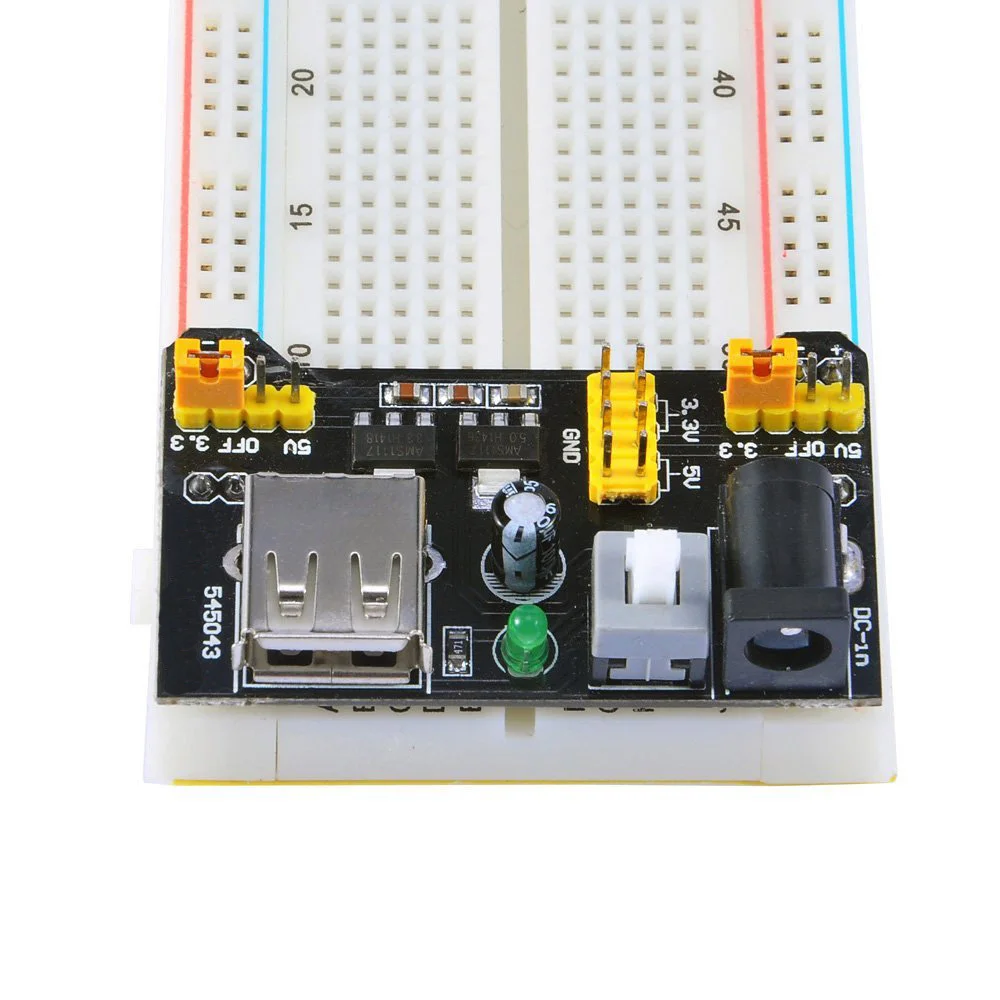 Горячая MB102 макетная плата модуль питания 3,3 В/5 В для Arduino плата UNO Mega 2560 R3 без пайки макетная плата