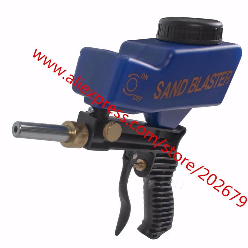 Gravity Feed Sandblasting Gun Air Sandblast Portable Speed Blaster Sand