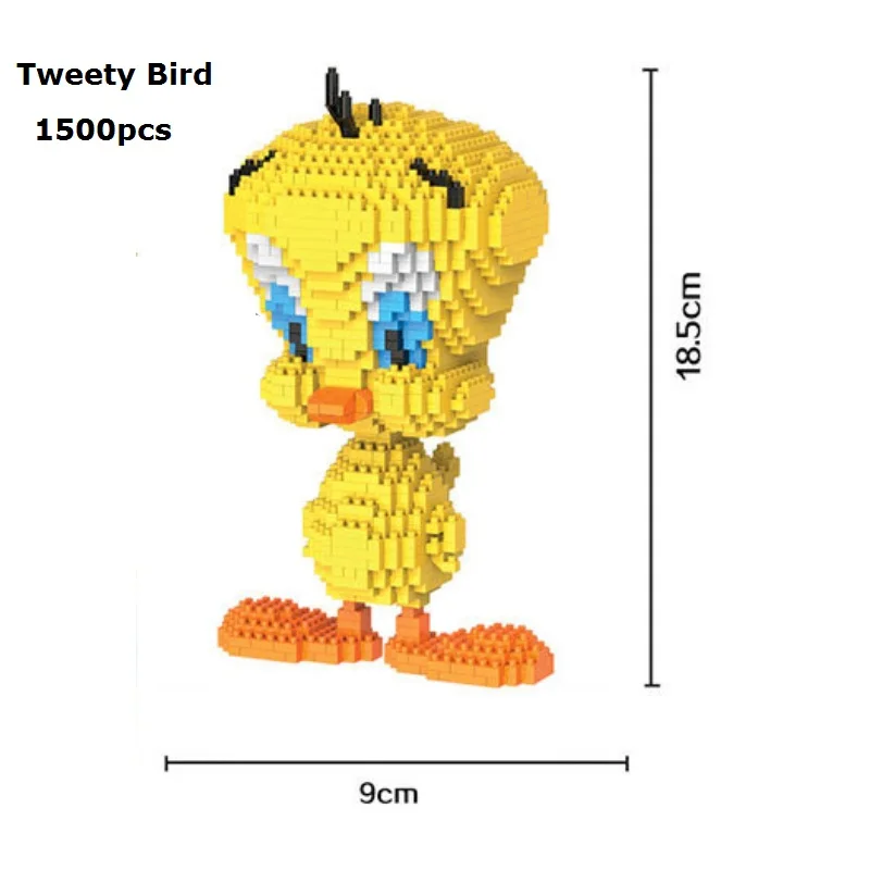 

Diamond Blocks Cartoon Building Toy Big size Tweety Bird Model Auction Figures DIY Micro Bricks Brinquedo Toys for Children Gift