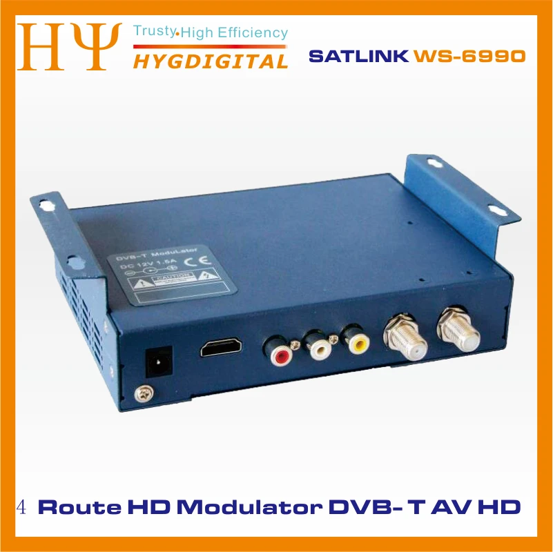 Satlink WS-6990 HD, AV вход одноканальный DVB-T модулятор компактный и настенный