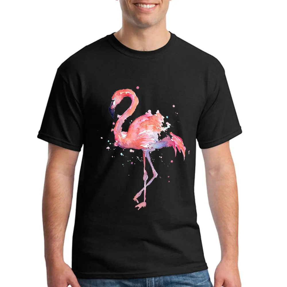 Flamingos shirt Exotic Birds 2017 summer T shirts for men fashion