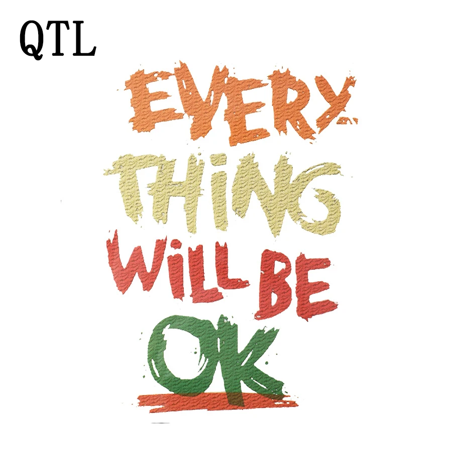 Everything Will Be OK пластыри с теплопередачей украшение для наклейки футболка утюгом