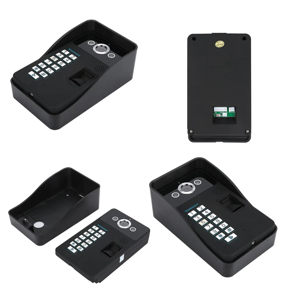 От одного до двух видео домофон 1 Камера 2 Мониторы Беспроводной Wi-Fi отпечатков пальцев RFID пароль видео-телефон двери приложение