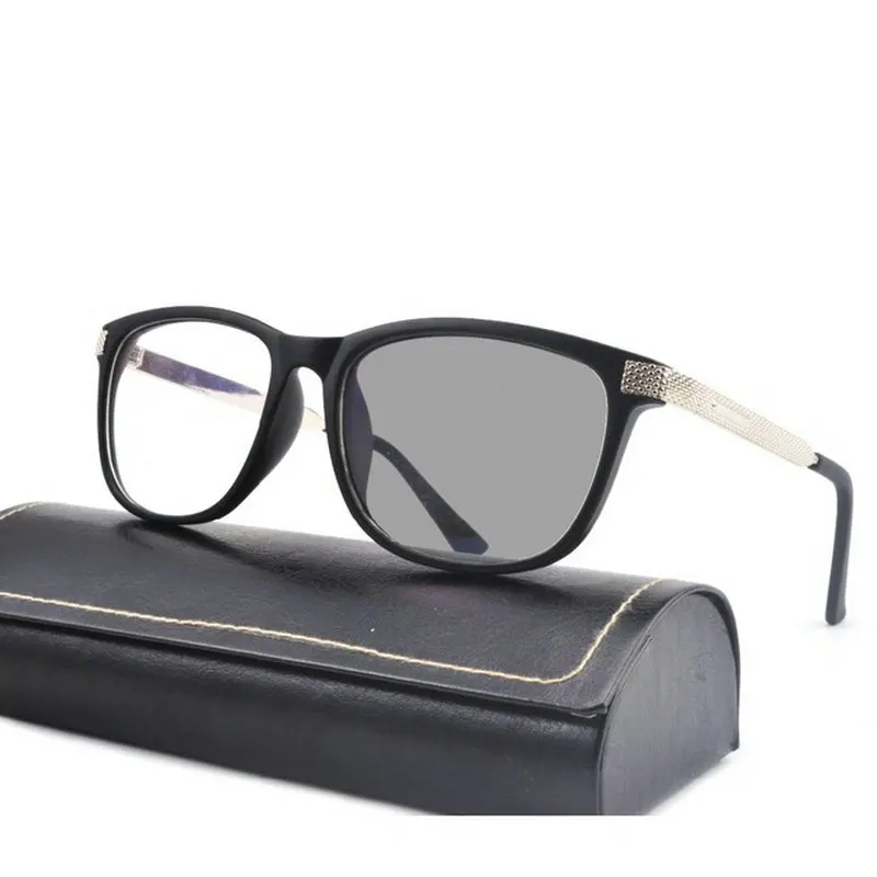 Фирменный дизайн новые переходные солнцезащитные фотохромные очки мужские компьютерные оптика очки от близорукости рамка с коробкой NX - Цвет оправы: black silver-200