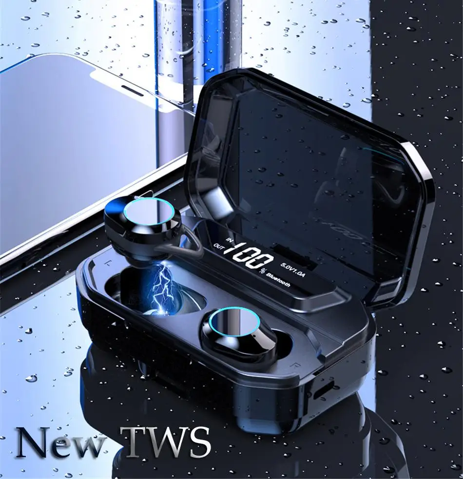 Yiwa TWS Wireless Bluetooth Headset 5.0 Mini In-Ear Waterproof Touch Sports earphone