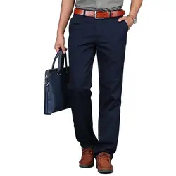 Новая мода досуг брюки мужские хлопковые брюки прямые Свободные мешковатые деловые повседневные штаны-шаровары в стиле хип-хоп брюки