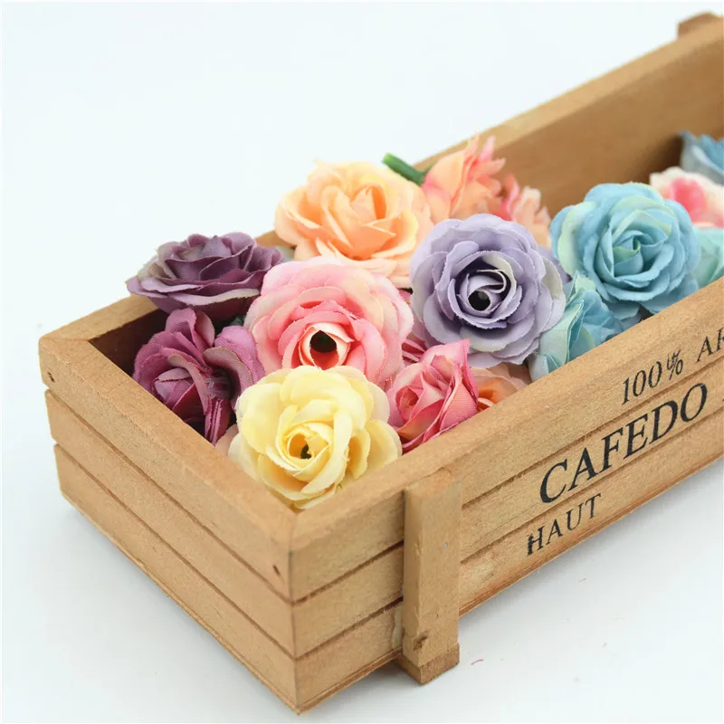 10pcs 3cm Mini Rose Cloth Artificial Flower For Wedding Party Home Room Decoration Marriage Shoes Hats Accessories Silk Flower