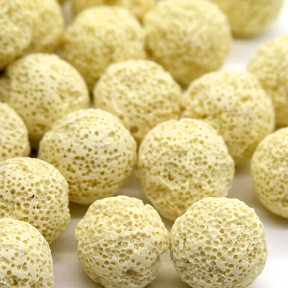 

10pcs Ceramic Porous Bio Ball Filter Nitrifying Media Bacteria Buidling House Aquarium Accessories For Fish Tank Water Cleaning