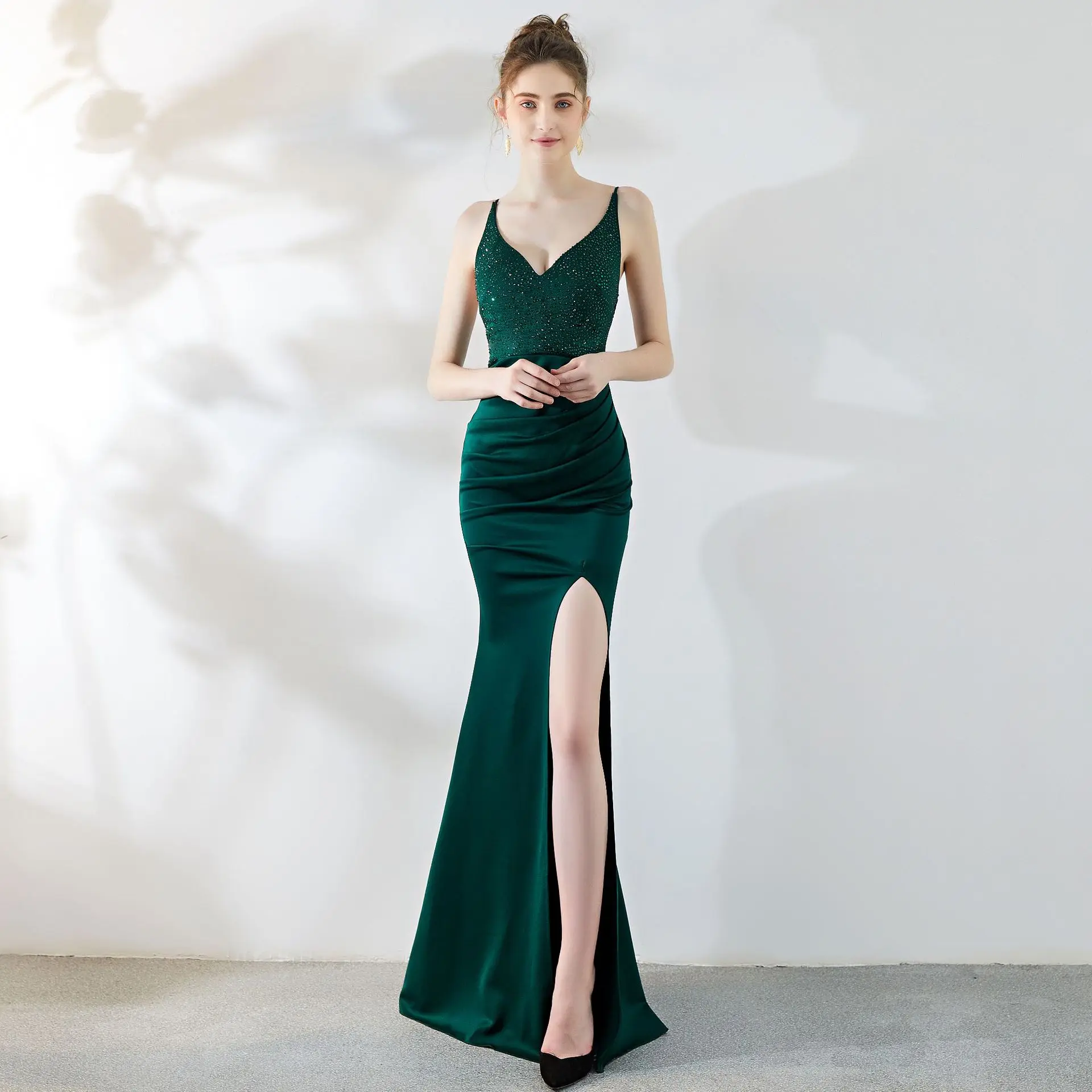 

Women Sexy Party Long Dress Female Demands V-Neck Backless Elegant Bodycon Dresses Summer 2019 Womens Club Wear Host Vestidos