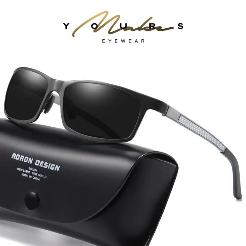 7 цветов мужские унисекс бизнес поляризованные солнцезащитные очки для вождения оправа из металлического сплава антибликовые UV400 очки ночного видения контрастная