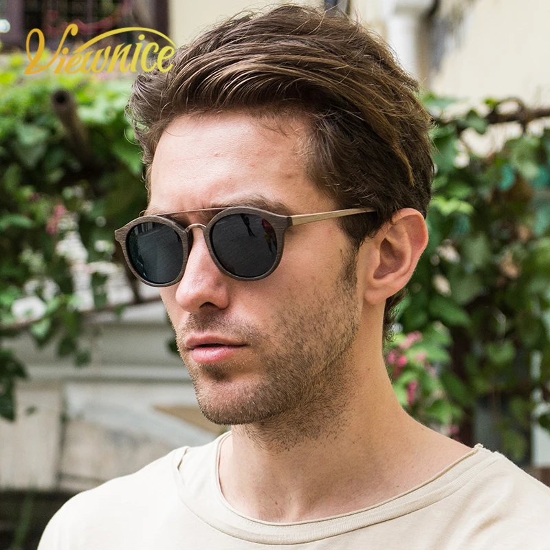 Viewnice gafas De Sol clásicas De madera para hombre y mujer, lentes De Sol De acetato, De Marca, De tendencia, personalizadas, 98, 2018|De los hombres gafas de - AliExpress