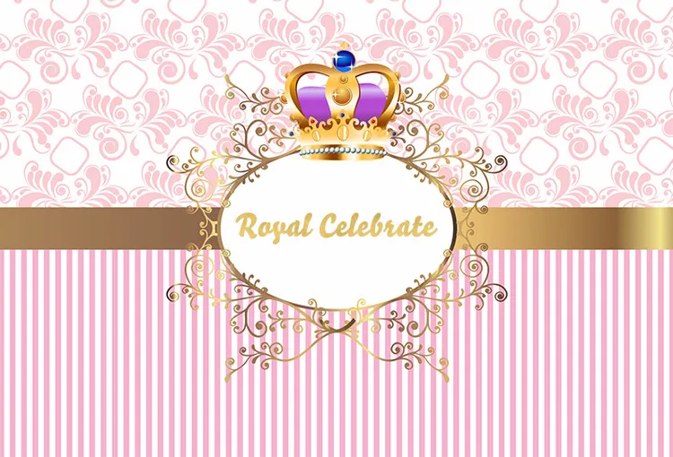 Sensfun розовая корона для принцессы Фон фотографии с цветочным принтом в полоску Золотой рамки день рождения фоны 7x5FT винил