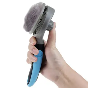 

2 Color Pet Comb Automatic De-Hairing Comb Small And Medium-Sized Dogs And Cats Open Knot Needle Comb Self-Cleaning Comb