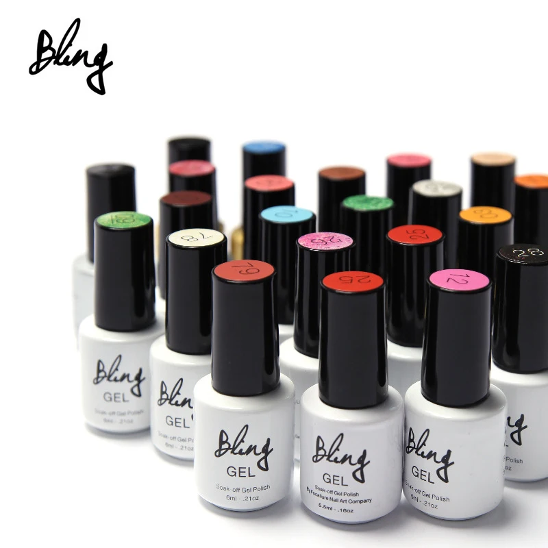 Fashion Bling Soak Off UV Gel Nail Gel Polish 6ml Lasting Base Coat Top