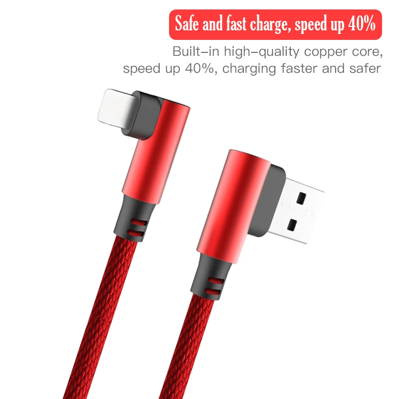 

Micro USB Cable For Samsung Xiaomi Huawei 90 Degree Fast Charging Data USB Cable For iPhone 7 Type C Charger Mobile Phone Cord