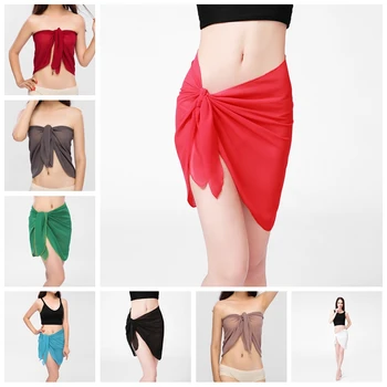 

2019 Women sexy beach skirt Beach Dress Sexy Beach Sarong Bikini Cover-ups Wrap Pareo Skirts Towel Open-Back Swimwear Cover Up