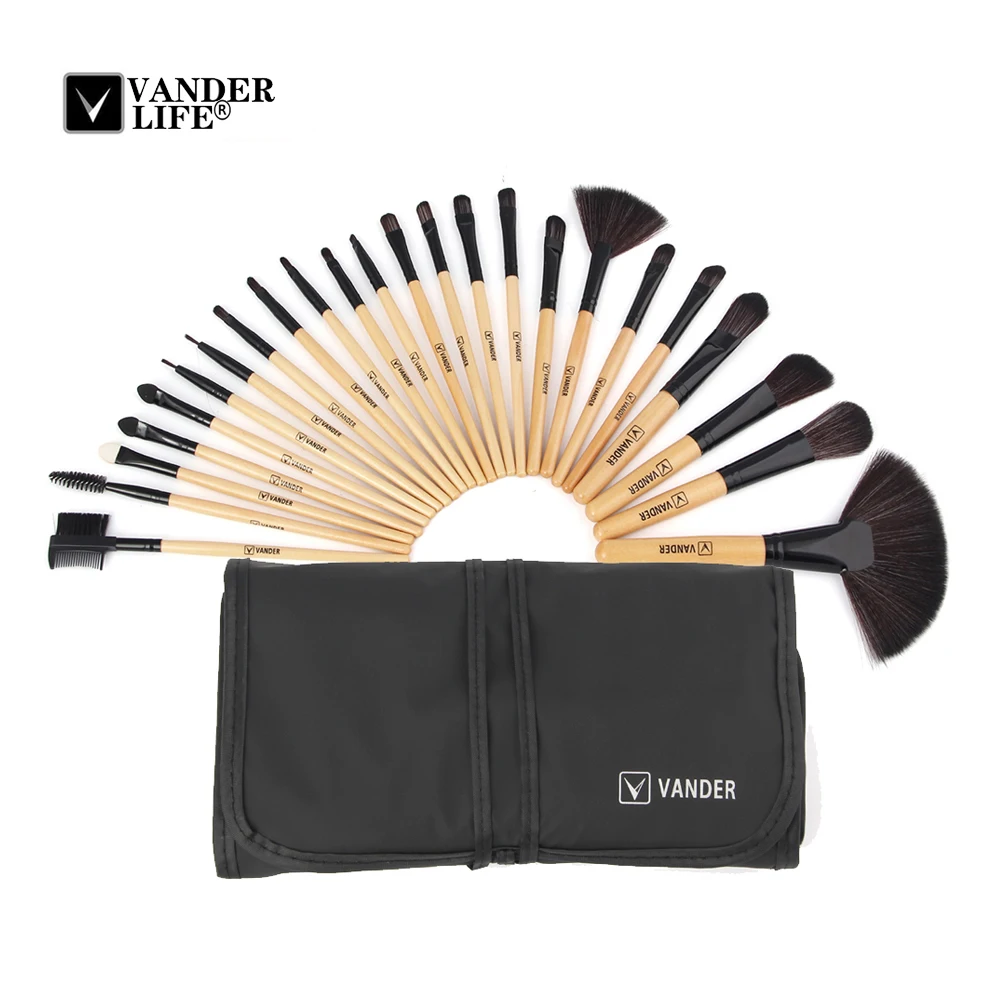 VANDER 24Pcs Makeup Brushes Set Professional Makeup Brushes & Tools Kit Of Cosmetic Make Up Set Brushes For Face With Bag (215)