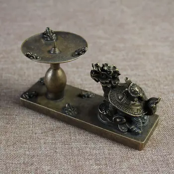 

Pure brass candlestick archaize bronze bronze crafts dragon turtle