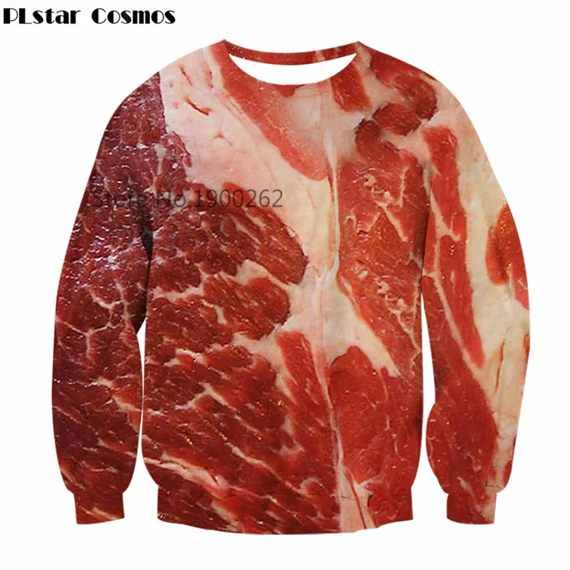 raw meat sweatshirt