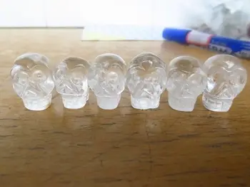

fafa8866shun009 +++White TOP!!! 6 NATURAL SKULL CLEAR QUARTZ CRYSTAL Healing